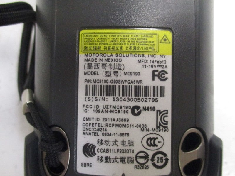 MOTOROLLA MC9190-G90SWFQA6WR BARCODE SCANNER  UNMP
