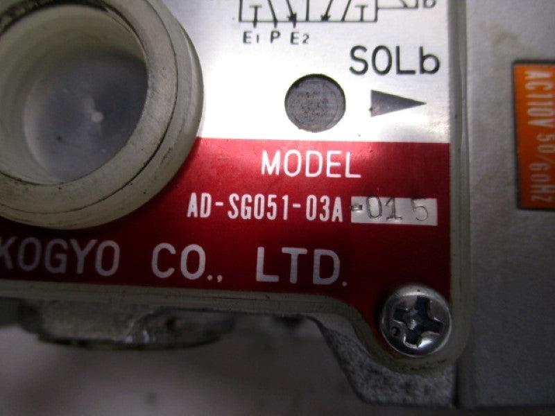 TOYOOKI KOGYO AD-SG051-03A-015 VALVE 110VAC  UNMP