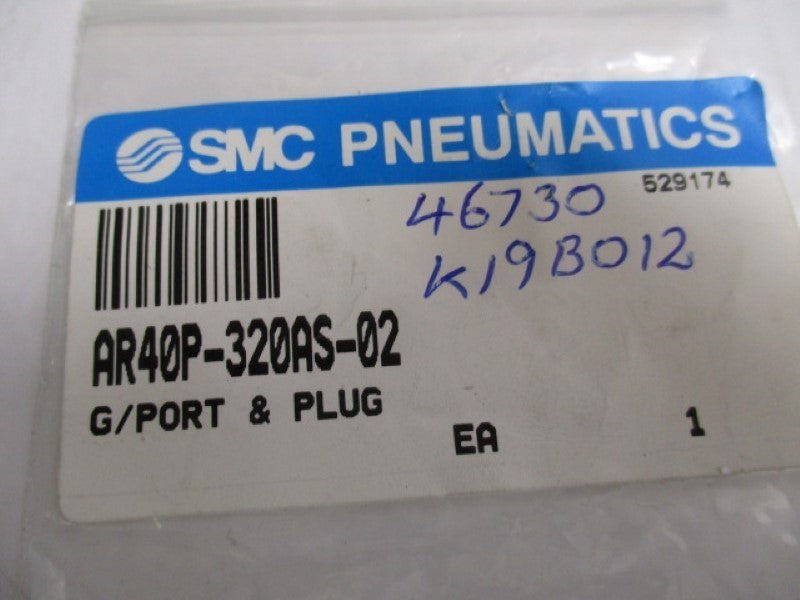 SMC AR40P-320AS-02 G/PORT & PLUG  NSMP