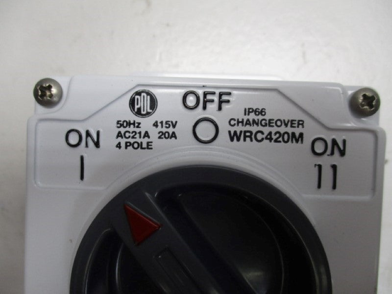 ROWCO FEDERAL WRC420M ON-OFF-ON CHANGEOVER SWITCH BOX LIGHT GREY  NSMP