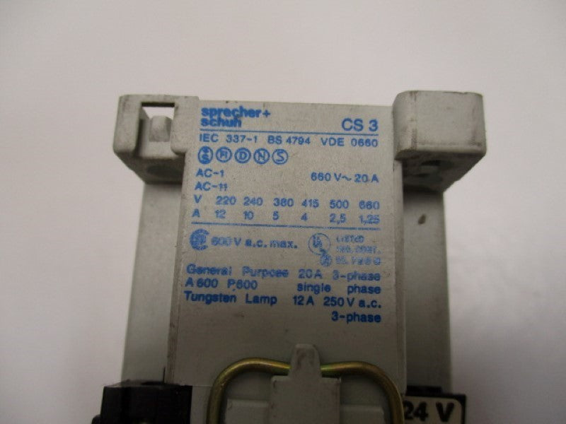 SPRECHNER+SCHUH CS3-40E-28 CONTACTOR 24/28V   UNMP