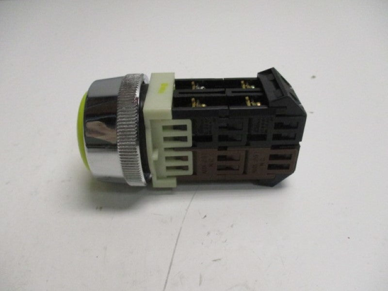 FUJI ELECTRIC AH30-MI ROUND YELLOW MUSHROOM PUSHBUTTON  NSNP