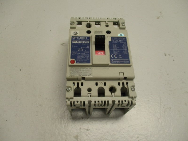 MITSUBISHI NF100-SWU3P20A CIRCUIT BREAKER 3P 20A  NSMP