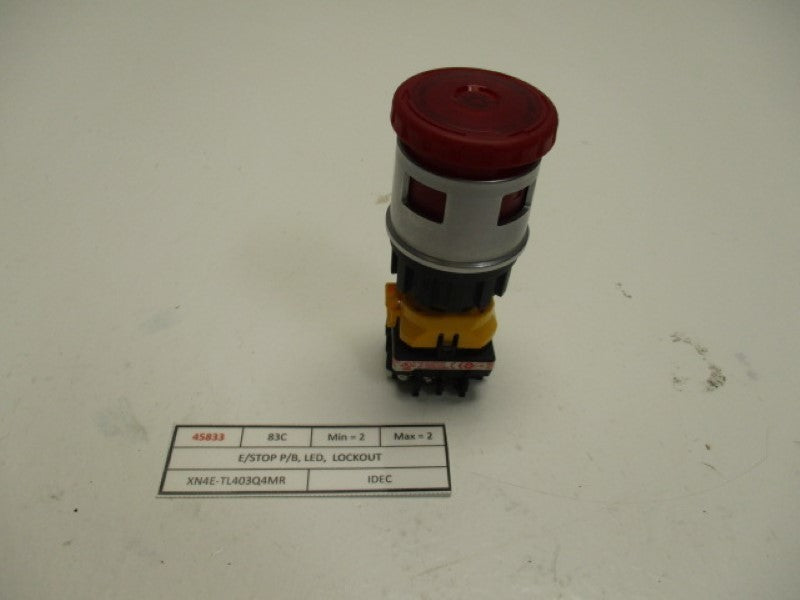 IDEC XNHE-TL403Q4MR EMERGENCY STOP LED LOCK OUT PUSHBUTTON HANDLE  NSNP