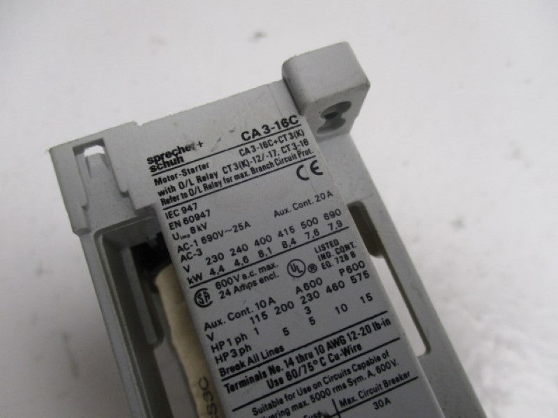 SPRECHUH SCHUH CA3-16-C10  CONTACTOR  24V  UNMP