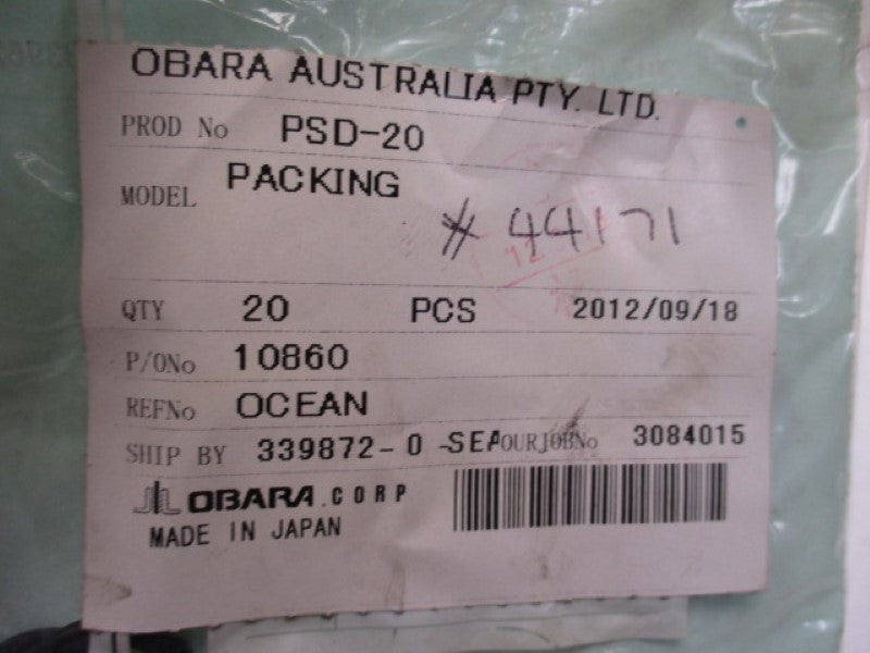 OBARA PSD20 O-RINGS (PKG OF 20)  NSMP