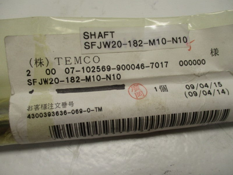 TEMCO SFJW20-182-M10-N10 SHAFT  NSMP