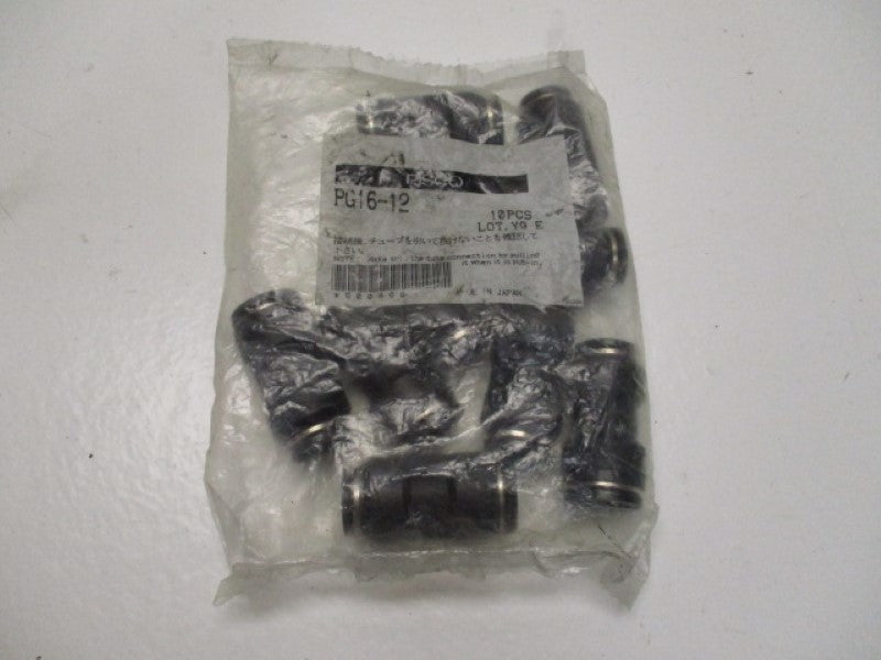 PISCO PG16-12 TUBE FITTING (PKG OF 10) * NEW IN FACTORY BAG *