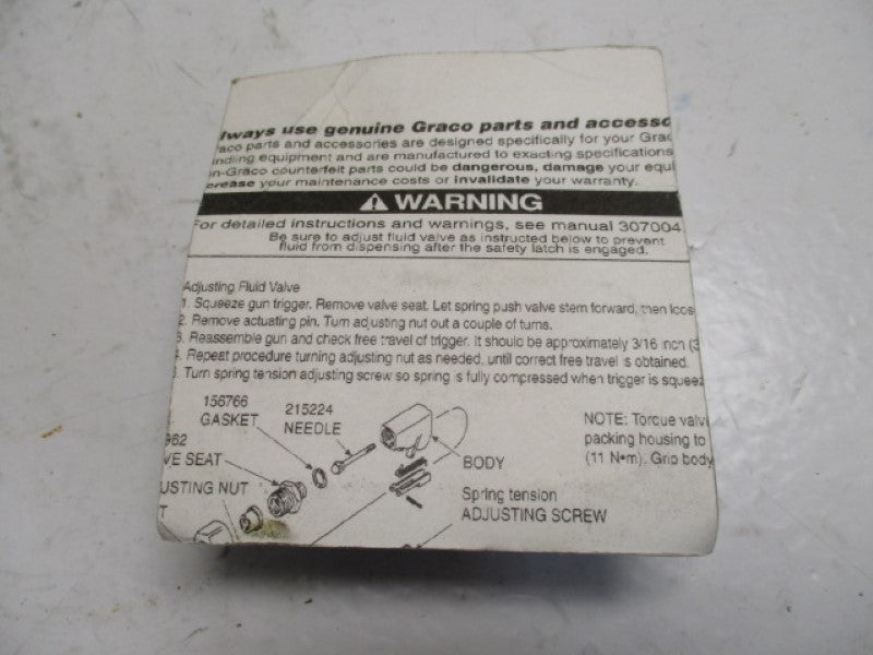 GRACO 210532 GUN REPAIR KIT  NSMP