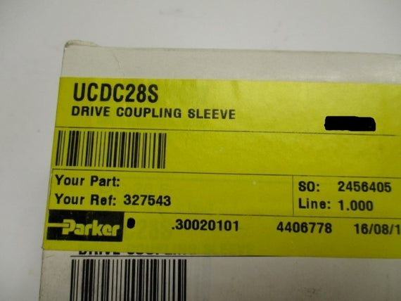 PARKER UCDC28S DRIVE COUPLING SLEEVE * NEW IN BOX *