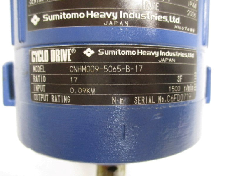 SUMITOMO CNHM009-5065-B-17 CYCLO DRIVE RATIO 17 0.09KW 4P 415V  NSNP