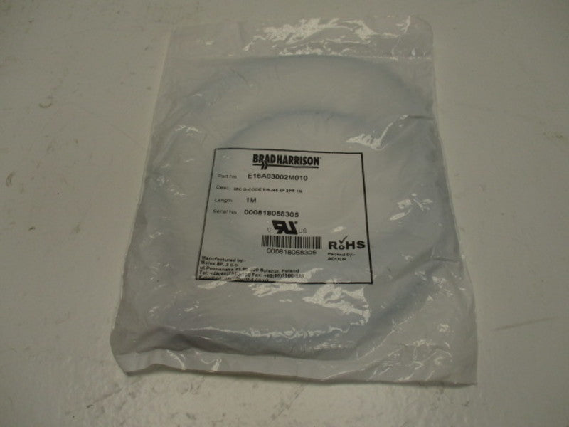 BRAD HARRISON E16A03002M010 CABLE 1M  NSMP