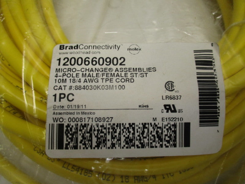 DANIEL WOODHEAD 884030K03M100 CABLE 10M * NEW IN FACTORY BAG *