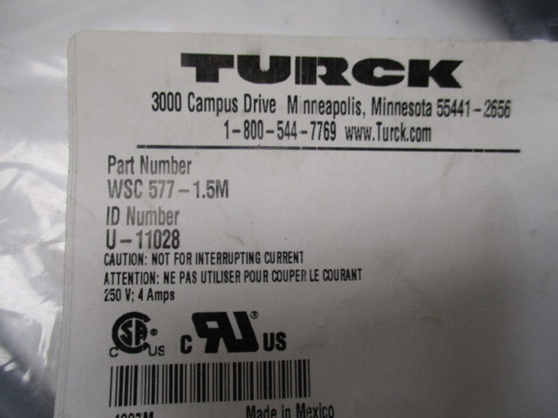 TURCK WSC577-1.5M U-11028 CABLE  NSMP