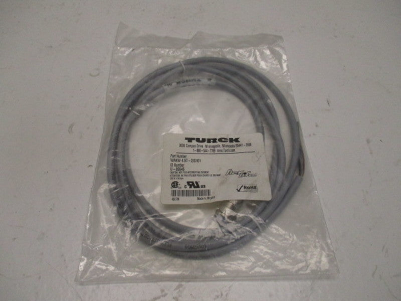 TURCK WAKW4.5T-2/S101 U-05545 EUROFAST CORDSET * NEW IN FACTORY BAG *