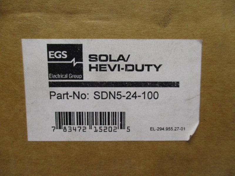 EGS SDN5-24-100 POWER SUPPLY 5A 24VDC   NSMP