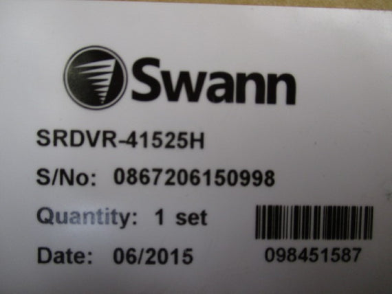 SWANN H264 SRDVR-41525H DIGITAL VIDEO RECORDER * USED *
