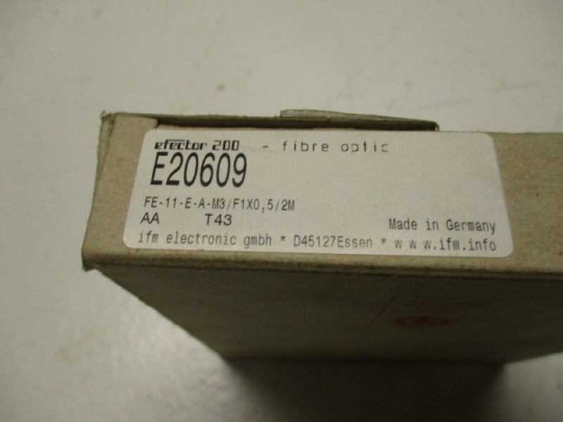 IFM EFECTOR E20609 FIBER OPTIC THROUGH BEAM SENSOR   NSMP