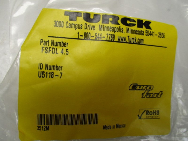 TURCK FSFDL4.5 EUROFAST RECEPTACLE  NSMP