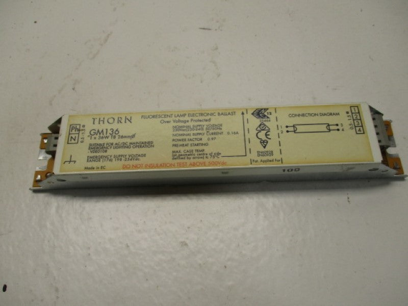 THORN GM136 FLOURESCENT LAMP ELECRTONIC BALLAST   UNMP