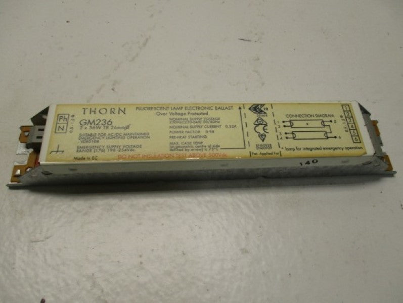 THORN GM236 FLOURESCENT LAMP ELECRTONIC BALLAST  UNMP