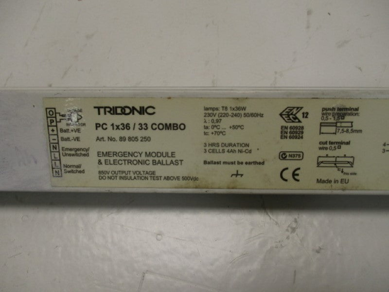 TRIDONIC 89805250 PC1X26/33COMBO EMERGENCY MODULE ELECTRONIC BALLAST  UNMP