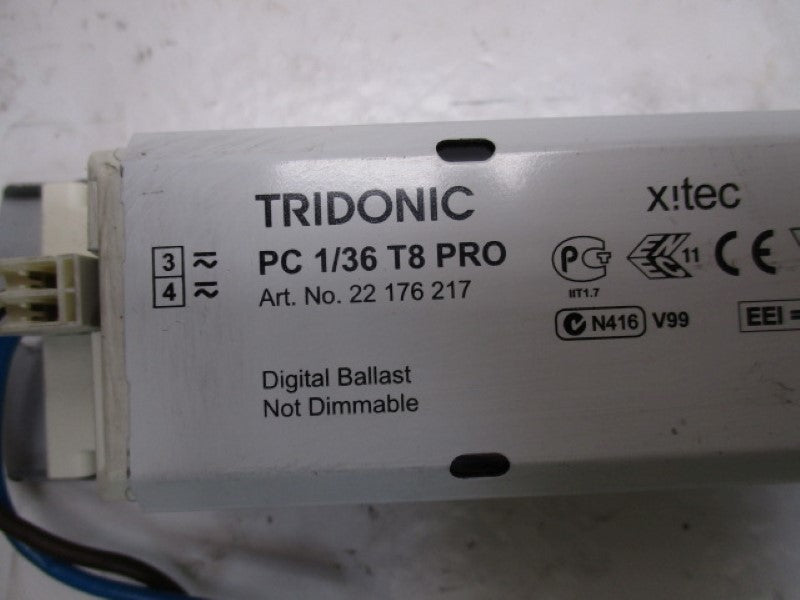 TRIDONIC 22176217 PC1/36T8PRO DIGITAL BALLAST  UNMP