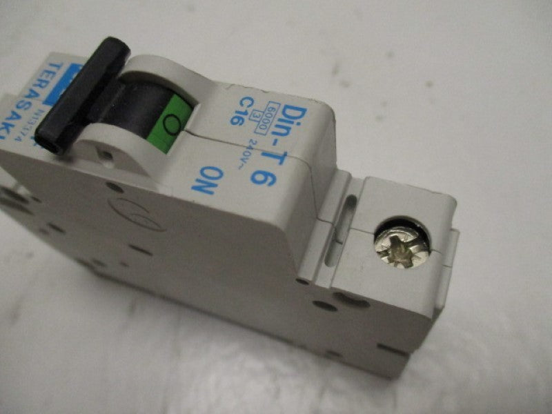 TERASAKI N13374 DIN-T6 CIRCUIT BREAKER C16 AMP 240V  NSNP
