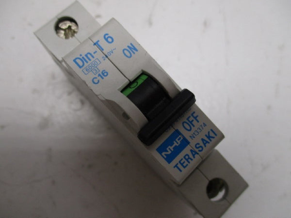 TERASAKI N13374 DIN-T6 CIRCUIT BREAKER C16 AMP 240V  NSNP