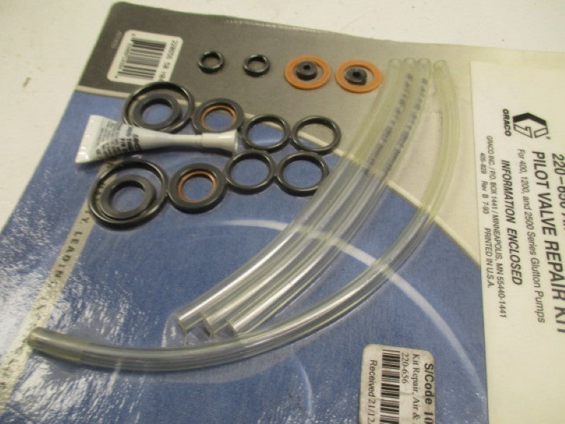 GRACO 220-656 AIR VALVE & PILOT VALVE REPAIR KIT * NEW IN ORIGINAL PACKAGE *