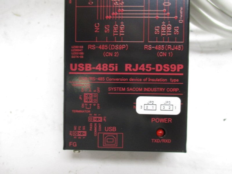 SACOM USB-485I RJ45-DS9P ISOLATED USB ADAPTER * NEW IN BOX *