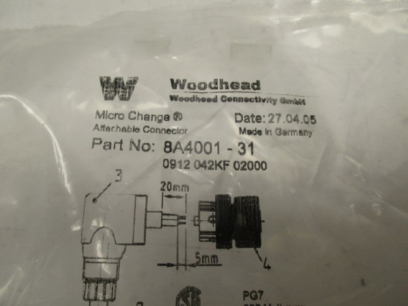 DANIEL WOODHEAD 8A4001-31 ATTACHABLE CONNECTOR NSMP