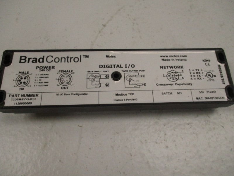 DANIEL WOODHEAD TCDEM-8YYX-D1U 8-PORT DIGITAL I/O   NSNP
