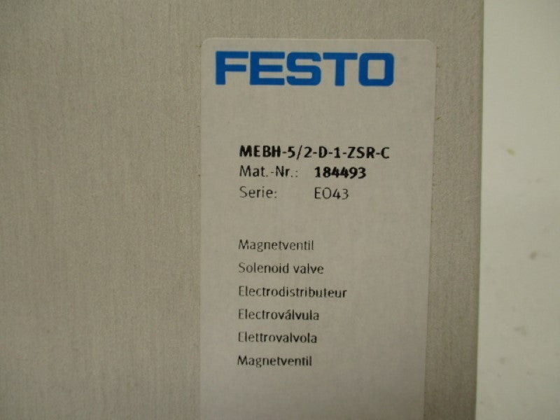 FESTO MEBH-5/2-D-1-ZSR-C SOLENOID VALVE  NSMP