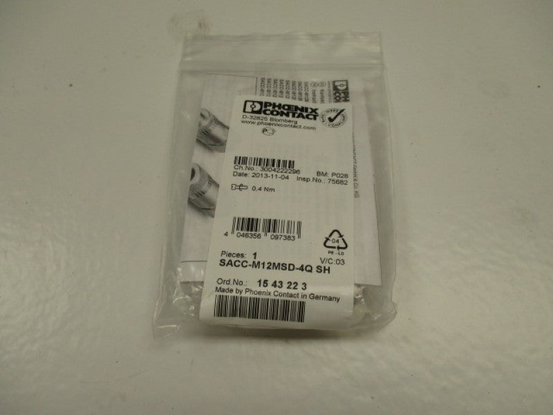 PHOENIX CONTACT SACC-M12MSD-4Q SH CONNECTOR  NSMP
