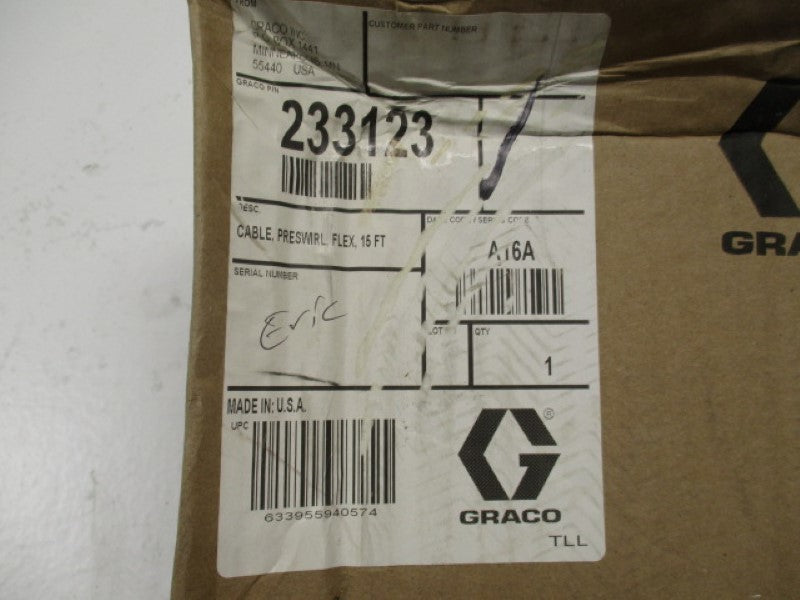 GRACO 233123 PRESWIRL FLEX CABLE 15FT  NSFS
