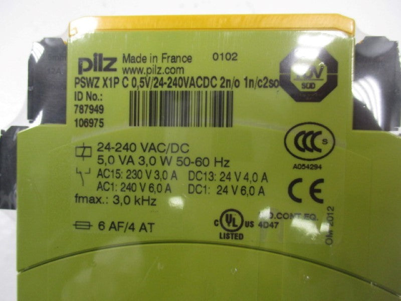 PILZ PSWZ-X1P-C-0.5V/24-240VACDC SAFETY RELAY * NEW IN ORIGINAL PACKAGE *
