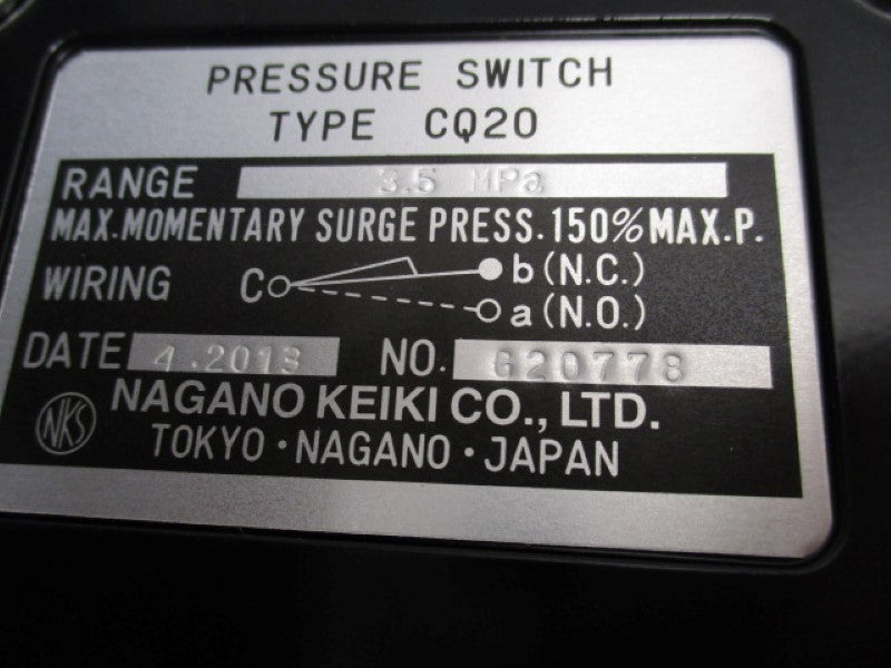 NAGANO KEIKI CQ20 3.5MPA  NSNP