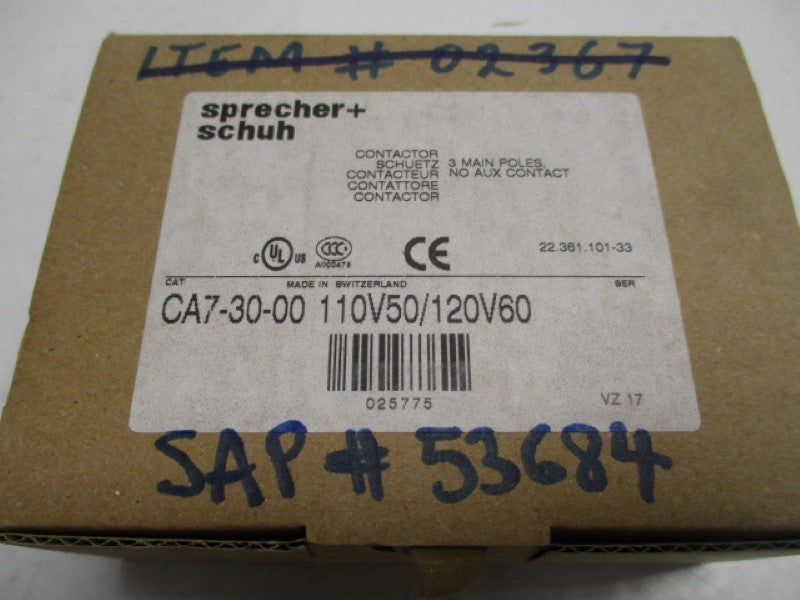 SPRECHNER+SCHUH CA7-30-00 *NEW IN BOX *