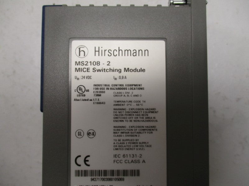 HIRSCHMANN MS2108-2 MICE SWITCH MODULE  UNMP