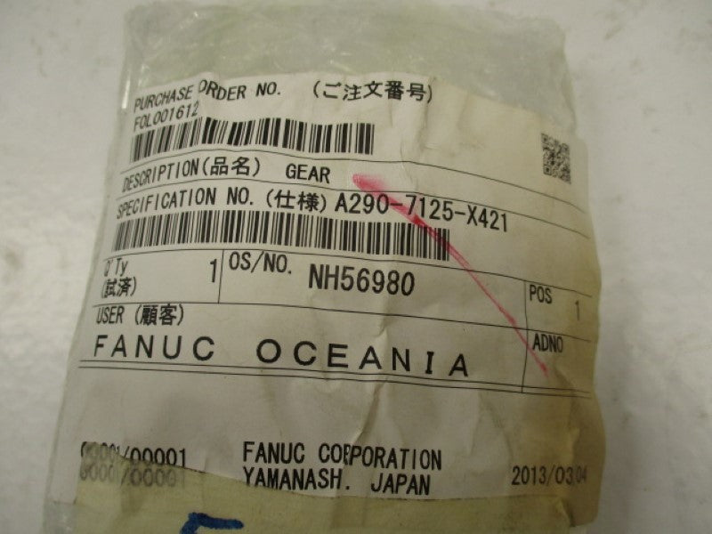 FANUC A290-7125-X421 GEAR NSNP