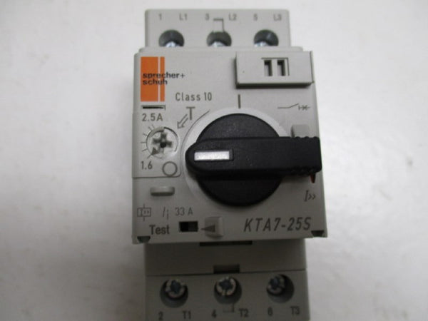 SPRECHNER + SCHUH KTA7-25S-2,5A MOTOR CIRCUIT BREAKER 1.6-2.5A  NSMP