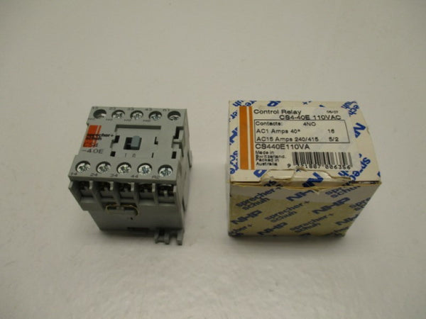 SPRECHNER + SCHUH CS4-40E CONTROL RELAY 110VAC  NSMP