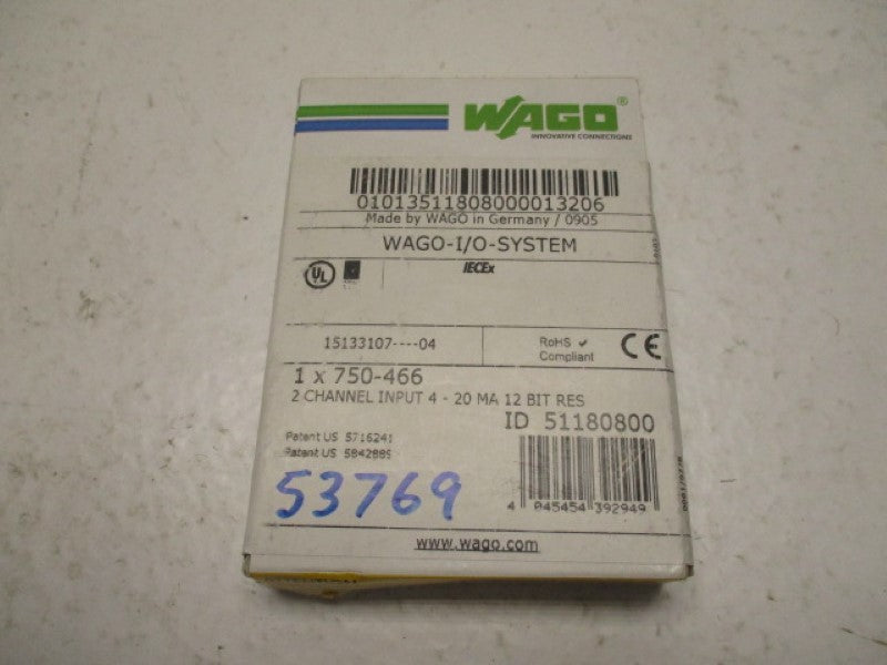WAGO 51180800 750-466 * FACTORY SEALED *