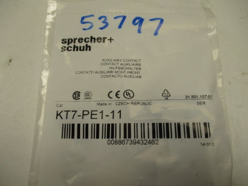 SPRECHNER + SCHUH KT7-PE1-11 * NEW IN FACTORY BAG *