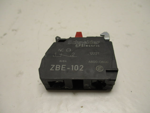 SCHNEIDER ELECTRIC ZBE-102 CONTACT BLOCK *USED*