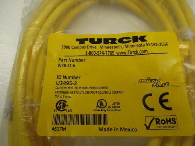 TURCK WKB4T-6 * NEW IN FACTORY BAG *