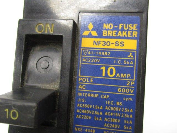 MITSUBISHI NF30-SS CIRCUIT BREAKER 10A 220VAC UNMP