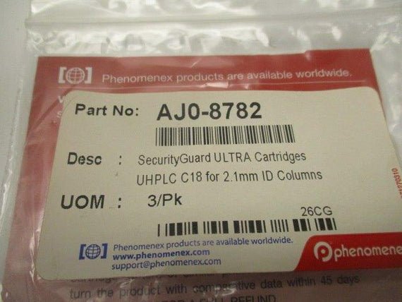 PHENOMENEX AJ0-8782 (PKG OF 3) *NEW IN FACTORY BAG *