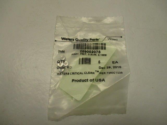 WATERS 289002078 (PKG OF 5) * NEW IN FACTORY BAG *